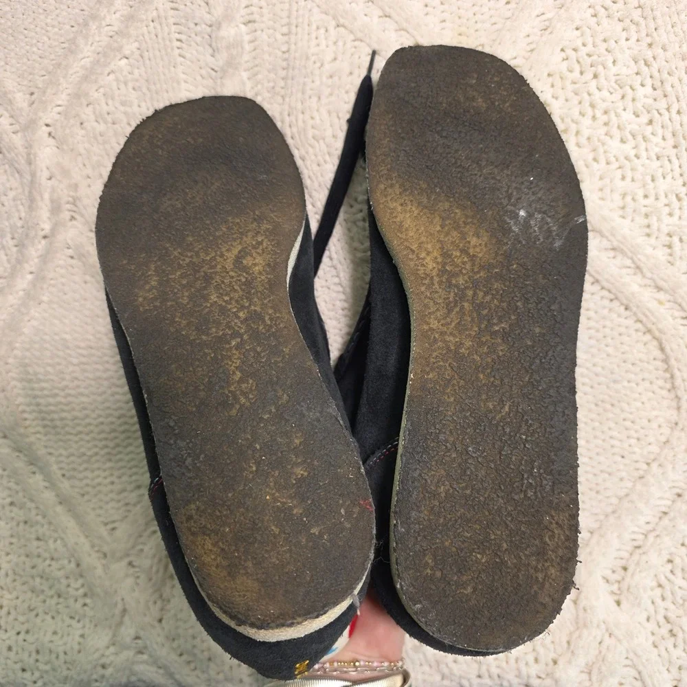 Clarks Wallabee Black Suede NYC New York City Map Embroidery Loafer Mens 10‎ EXC